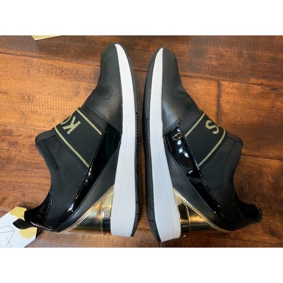 Michael Kors Black Maven Zig Zag Nylon Slip-On Trainer NEW $175, Size 7.5 - Picture 7 of 9